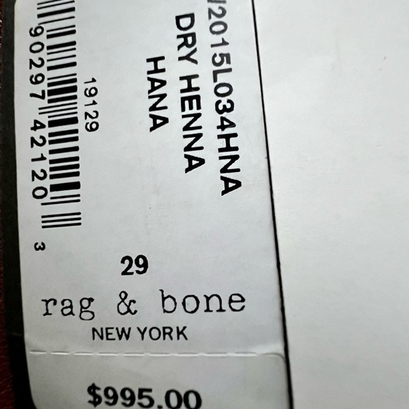 Rag and Bone -Hana Jean brown leather NWT - Picture 5 of 7